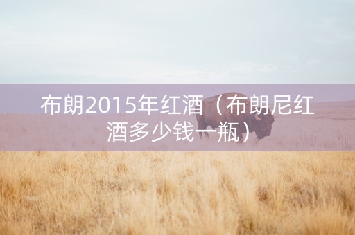 布朗2015年红酒（布朗尼红酒多少钱一瓶）