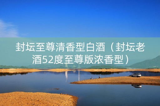 封坛至尊清香型白酒（封坛老酒52度至尊版浓香型）