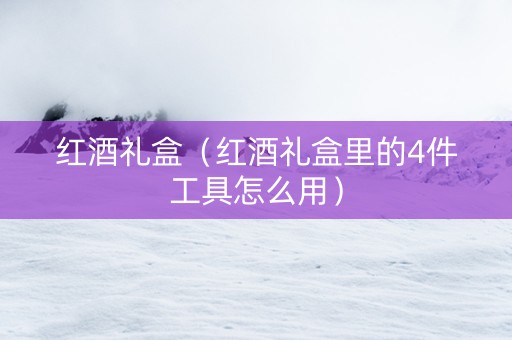 红酒礼盒（红酒礼盒里的4件工具怎么用）