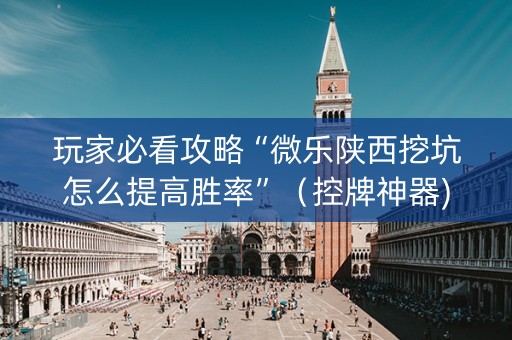玩家必看攻略“微乐陕西挖坑怎么提高胜率”（控牌神器)