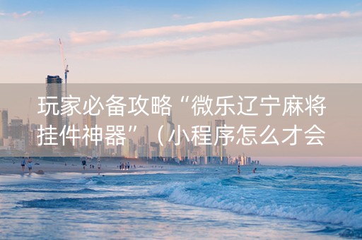 玩家必备攻略“微乐辽宁麻将挂件神器”（小程序怎么才会赢)