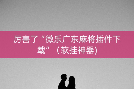 厉害了“微乐广东麻将插件下载”（软挂神器)