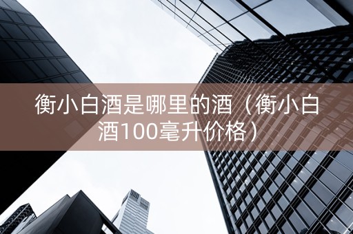 衡小白酒是哪里的酒（衡小白酒100毫升价格）