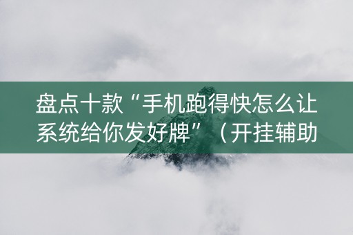 盘点十款“手机跑得快怎么让系统给你发好牌”（开挂辅助脚本)