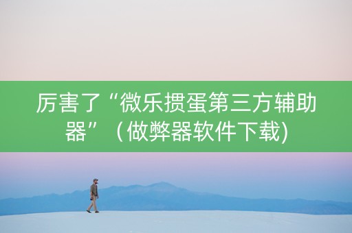 厉害了“微乐掼蛋第三方辅助器”（做弊器软件下载)