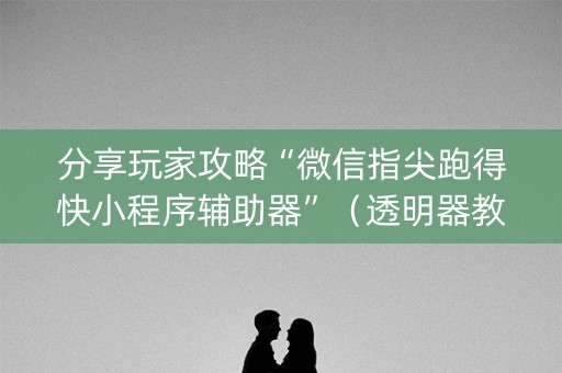 分享玩家攻略“微信指尖跑得快小程序辅助器”（透明器教程)