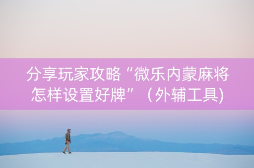 分享玩家攻略“微乐内蒙麻将怎样设置好牌”（外辅工具)