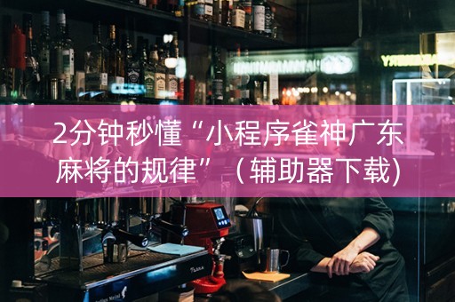 2分钟秒懂“小程序雀神广东麻将的规律”（辅助器下载)