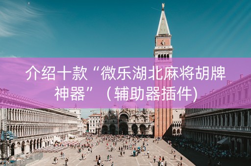 介绍十款“微乐湖北麻将胡牌神器”（辅助器插件)