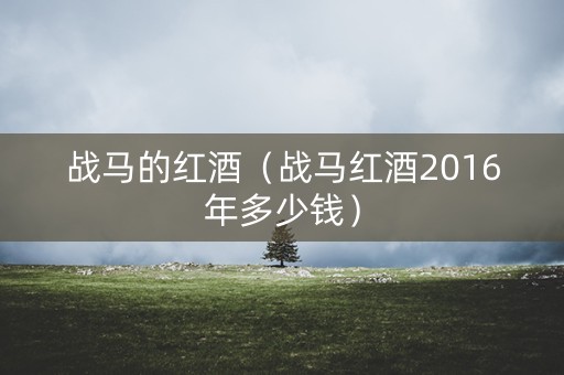 战马的红酒（战马红酒2016年多少钱）
