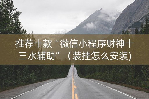 推荐十款“微信小程序财神十三水辅助”（装挂怎么安装)