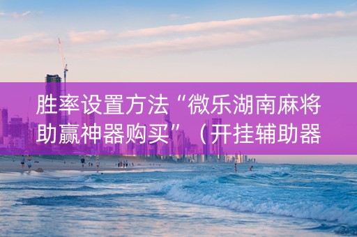 胜率设置方法“微乐湖南麻将助赢神器购买”（开挂辅助器脚本)