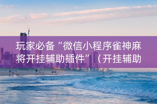 玩家必备“微信小程序雀神麻将开挂辅助插件”（开挂辅助器插件)
