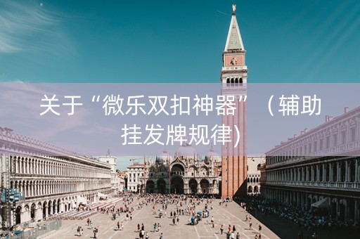 关于“微乐双扣神器”（辅助挂发牌规律)