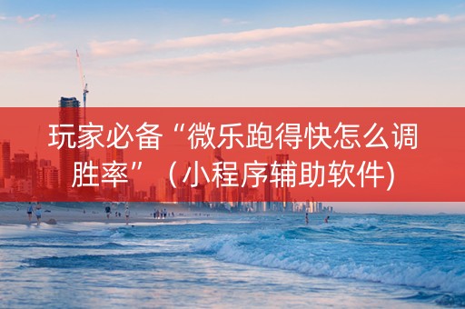 玩家必备“微乐跑得快怎么调胜率”（小程序辅助软件)