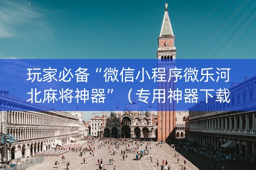玩家必备“微信小程序微乐河北麻将神器”（专用神器下载)