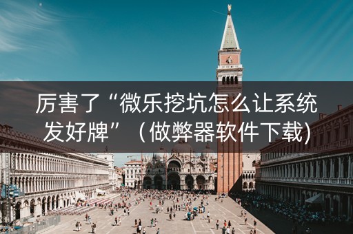 厉害了“微乐挖坑怎么让系统发好牌”（做弊器软件下载)