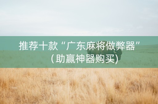 推荐十款“广东麻将做弊器”（助赢神器购买)