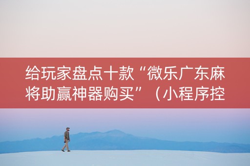 给玩家盘点十款“微乐广东麻将助赢神器购买”（小程序控牌器)