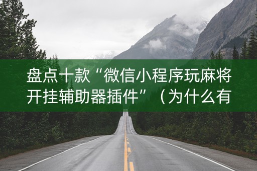 盘点十款“微信小程序玩麻将开挂辅助器插件”（为什么有人一直赢)