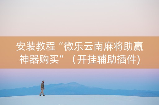 安装教程“微乐云南麻将助赢神器购买”（开挂辅助插件)