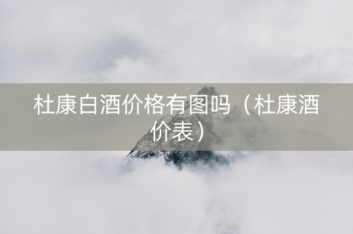 杜康白酒价格有图吗（杜康酒价表）