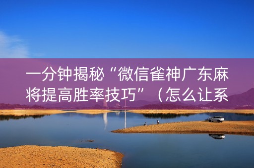 一分钟揭秘“微信雀神广东麻将提高胜率技巧”（怎么让系统给自己好牌)