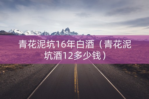 青花泥坑16年白酒（青花泥坑酒12多少钱）