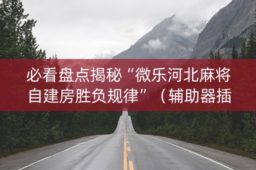 必看盘点揭秘“微乐河北麻将自建房胜负规律”（辅助器插件)