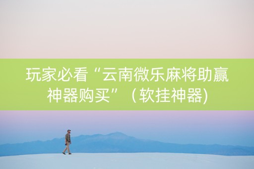 玩家必看“云南微乐麻将助赢神器购买”（软挂神器)
