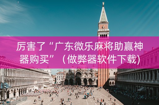 厉害了“广东微乐麻将助赢神器购买”（做弊器软件下载)