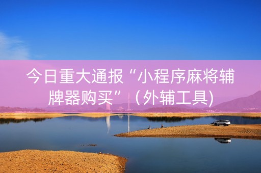 今日重大通报“小程序麻将辅牌器购买”（外辅工具)