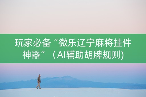 玩家必备“微乐辽宁麻将挂件神器”（AI辅助胡牌规则)