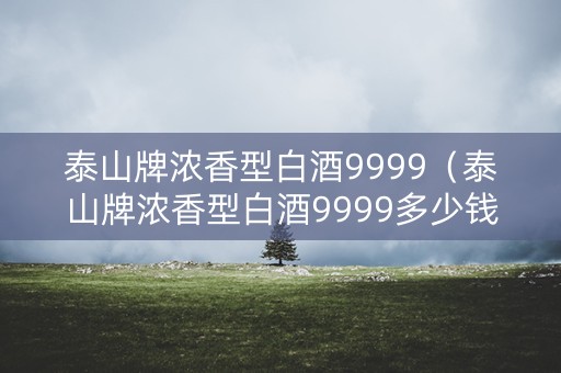泰山牌浓香型白酒9999（泰山牌浓香型白酒9999多少钱）