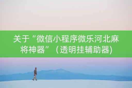 关于“微信小程序微乐河北麻将神器”（透明挂辅助器)
