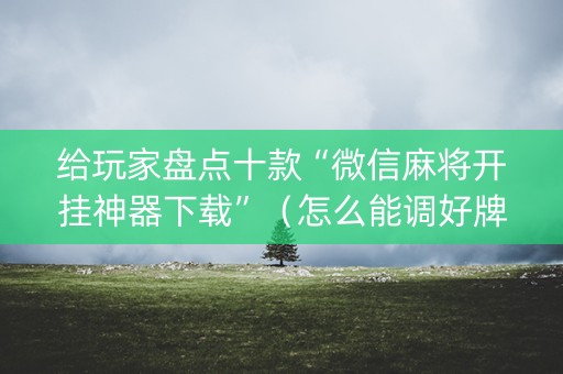 给玩家盘点十款“微信麻将开挂神器下载”（怎么能调好牌)