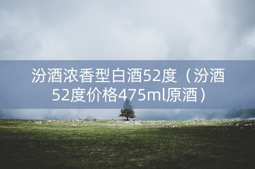 汾酒浓香型白酒52度（汾酒52度价格475ml原酒）