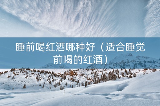 睡前喝红酒哪种好（适合睡觉前喝的红酒）