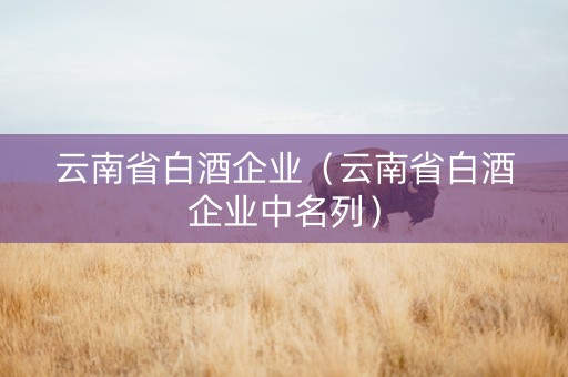云南省白酒企业（云南省白酒企业中名列）