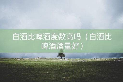 白酒比啤酒度数高吗（白酒比啤酒酒量好）