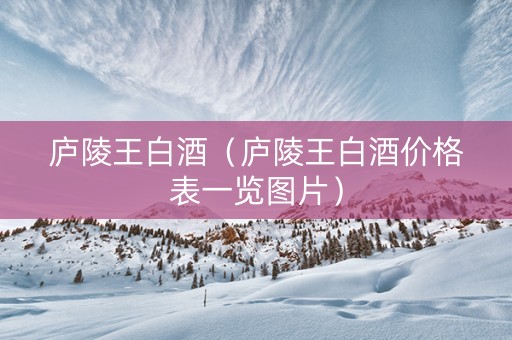 庐陵王白酒（庐陵王白酒价格表一览图片）