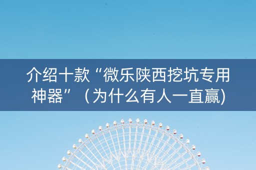 介绍十款“微乐陕西挖坑专用神器”（为什么有人一直赢)