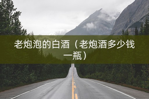 老炮泡的白酒（老炮酒多少钱一瓶）
