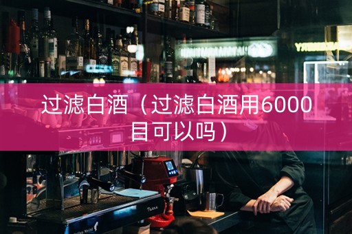 过滤白酒（过滤白酒用6000目可以吗）