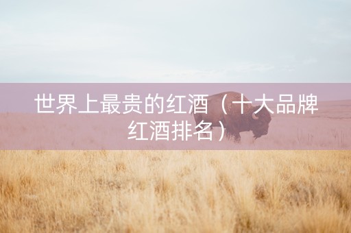 世界上最贵的红酒（十大品牌红酒排名）