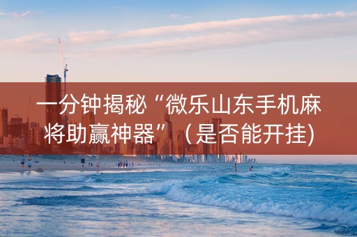 一分钟揭秘“微乐山东手机麻将助赢神器”（是否能开挂)