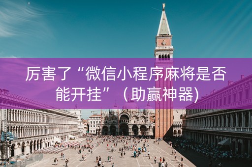 厉害了“微信小程序麻将是否能开挂”（助赢神器)