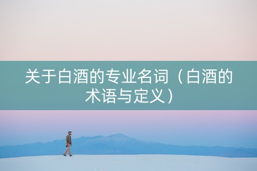 关于白酒的专业名词（白酒的术语与定义）