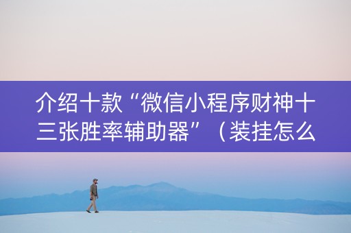 介绍十款“微信小程序财神十三张胜率辅助器”（装挂怎么安装)