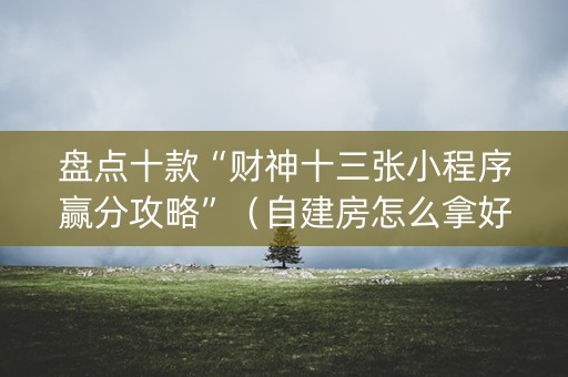 盘点十款“财神十三张小程序赢分攻略”（自建房怎么拿好牌)